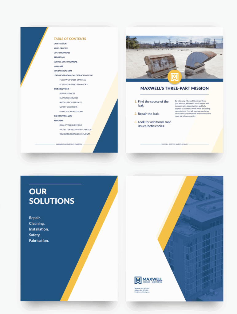 sales playbook interior mock up