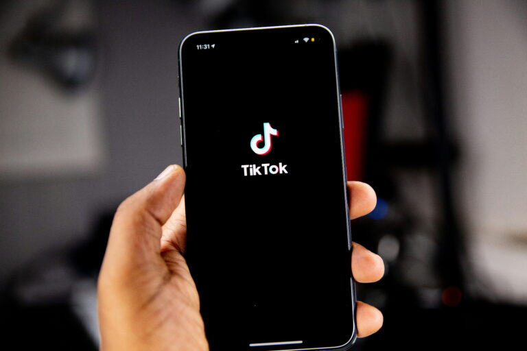 tiktok app on phone screen